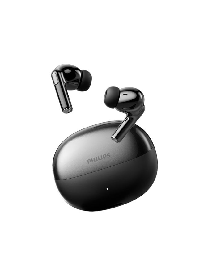 Philips Earbuds, Bluetooth Earbuds, Headphone, Open Ear Ring True Open Ear Headphones, True Wireless Earbuds - Bluetooth ， In-Ear Headphones， Bluetooth 6.0 In-Ear Headphones with 18H Playtime, 13mm Bass Driver, Soft Silicone Ear Caps, Call Noise Reduction, 3D Immersive Sound for iPhone Android TAT1120 black - Image 1