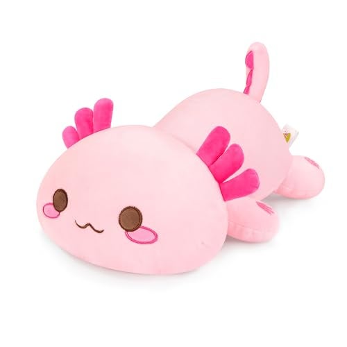 Onsoyours Cute Axolotl Plush 19 Soft Large Stuffed Animal Salamander Big Plush Pillow Kawaii Plushie Toy for Kids Pink Axolotl A 19 - Image 1