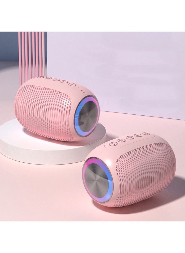 Portable Bluetooth Speaker Crisp Sound Multiple Modes High Volume Subwoofer Ideal for Home Outdoor Use Pink - Image 3