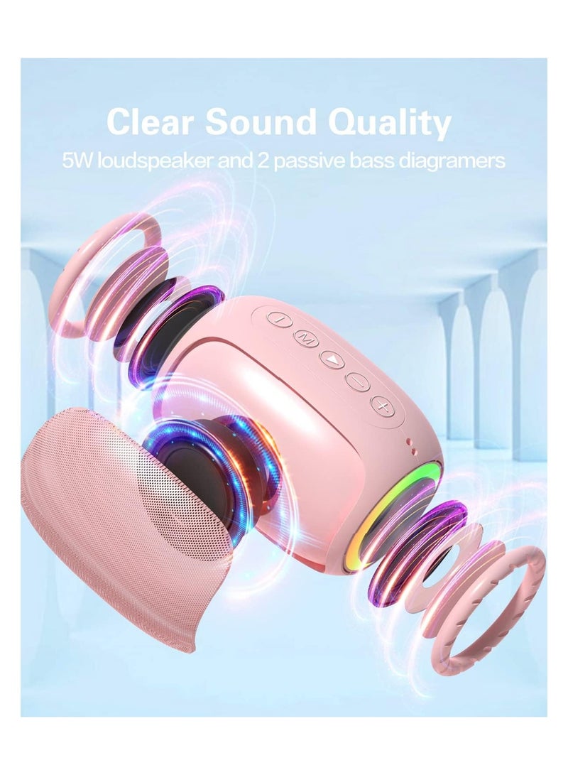 Portable Bluetooth Speaker Crisp Sound Multiple Modes High Volume Subwoofer Ideal for Home Outdoor Use Pink - Image 1