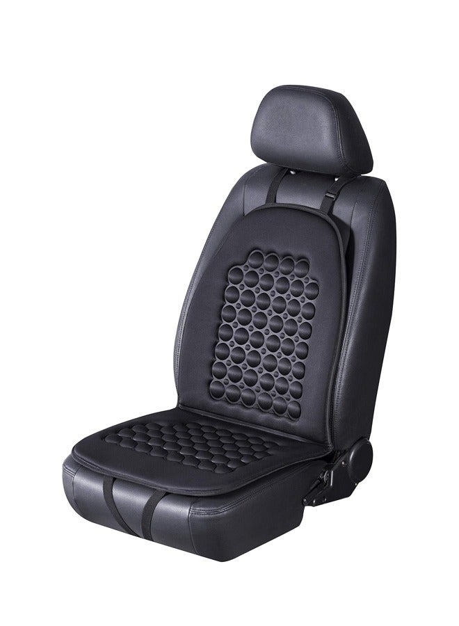 AUTO Car Seat Cover, Breathable Seat Protector- Made with Premium Polyester Fiber and Massage Magnet Bubble Cushion -Adjustable for Cars Truck SUV Vans, Airbag Compatible (Black 1PC) - Image 1