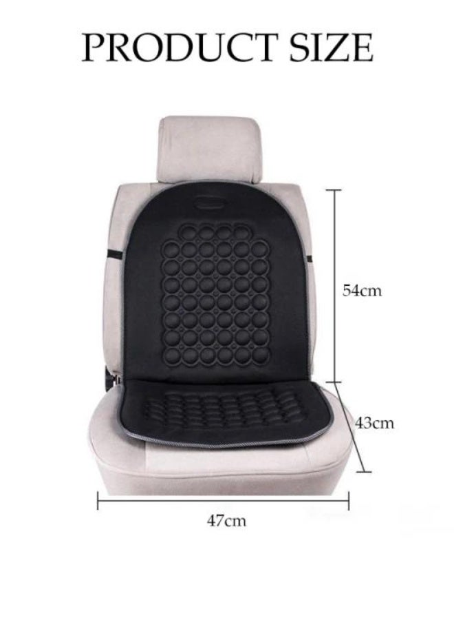 AUTO Car Seat Cover, Breathable Seat Protector- Made with Premium Polyester Fiber and Massage Magnet Bubble Cushion -Adjustable for Cars Truck SUV Vans, Airbag Compatible (Black 1PC) - Image 2