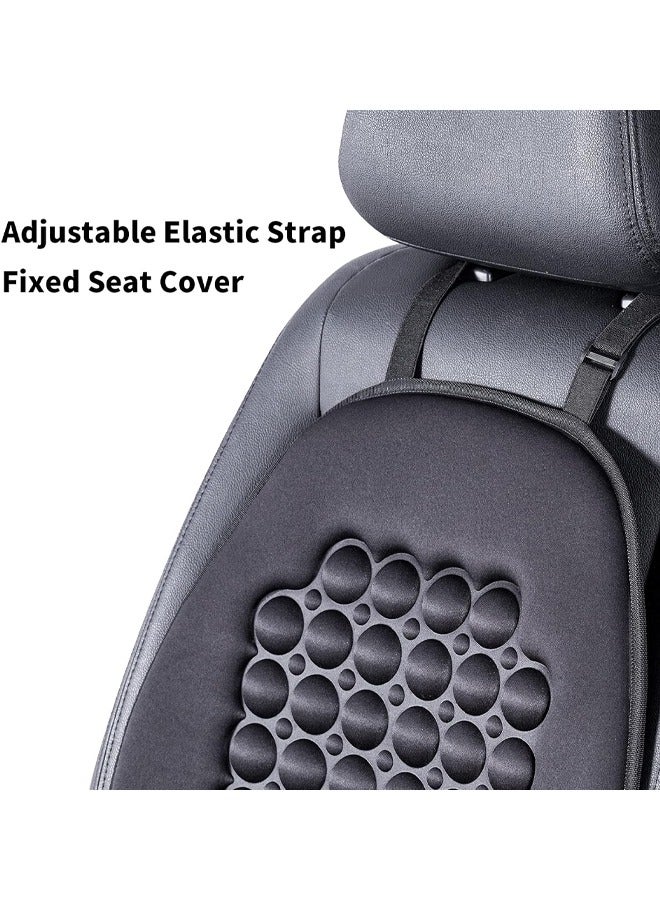 AUTO Car Seat Cover, Breathable Seat Protector- Made with Premium Polyester Fiber and Massage Magnet Bubble Cushion -Adjustable for Cars Truck SUV Vans, Airbag Compatible (Black 1PC) - Image 4
