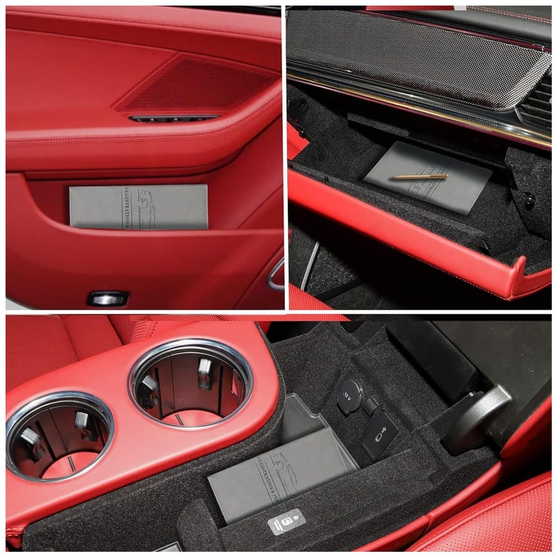 STHIRA ® Premium PU Leather Car Documents Holder 6 Compartment Bifold Car Organizer for Registration, Insurance, Drive License & Cash Spacious Multi-Purpose Vehicle File Document Bag for Men & Women - Image 5