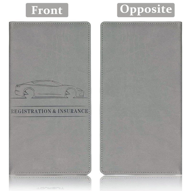 STHIRA ® Premium PU Leather Car Documents Holder 6 Compartment Bifold Car Organizer for Registration, Insurance, Drive License & Cash Spacious Multi-Purpose Vehicle File Document Bag for Men & Women - Image 3