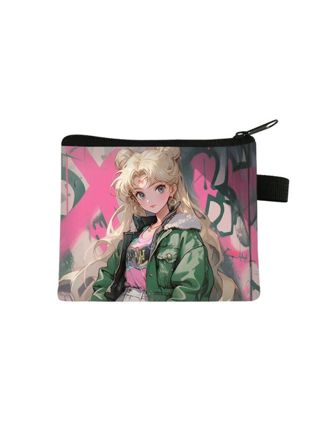 New Sailor Moon Coin Purse Student Mini Storage Key Card Holder Children's Anime Style Small Bag