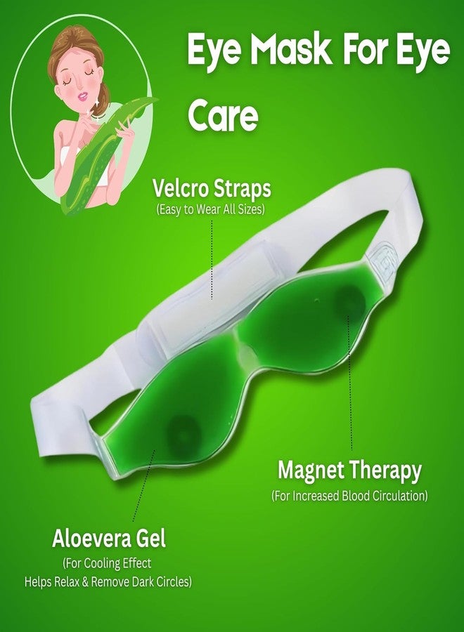 ZEVESTY Aloevera Eye Mask | Ice Cooling Sleeping Mask for Eye Patches | Remove Dark Circles Fatigue Cool Eyes Patch Pads Eye Care | Gel Eye Mask Pads Summer Ice Cooling Patch (PACK 1) - Image 4