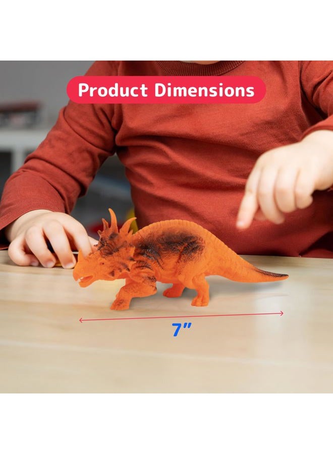 PREXTEX Dinosaur Toys for Kids 3-5 (12 Plastic Dinosaur Figures & Interactive Dinosaur Book with Sound) - Toddler Dinosaur Toy, Kids Dinosaur Toys for Girls, Boys, Toddlers, Dinosaurs for Kids 3-5 - Image 3