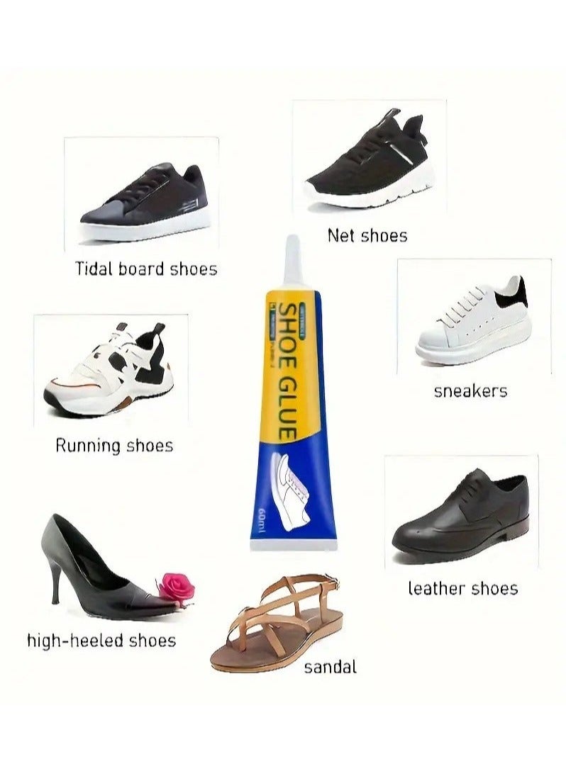 Aikanbo Strong Transparent Shoe Repair Glue, Slow Drying, Waterproof and Non-Hardening, Adhesive for Sole and Upper Repair, Suitable for Regular and Long Shoes and Leather Products (60 ml). - Image 2