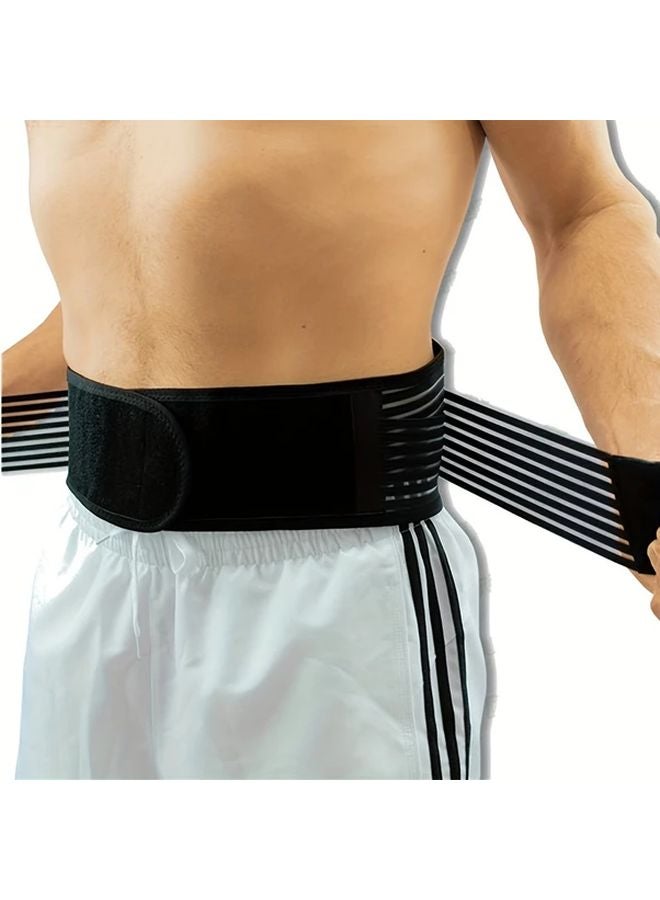 Plus Size Black Adjustable Breathable Compression Belt For Sciatica Herniated Discs Scoliosis - Image 4