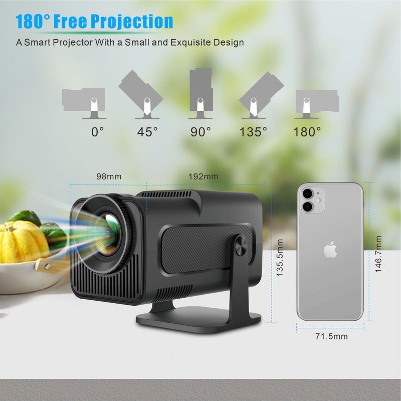Generic HY320 portable projector mobile phone projection cross-border foreign trade 1080P projector home theater projector offshore android version 