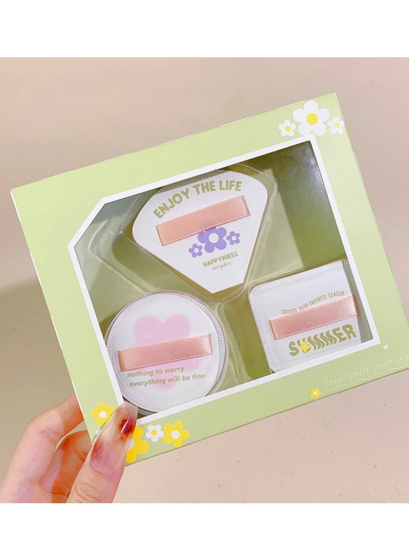 Excefore - Reusable Makeup Pads Set with Short Velvet Flocking Round Puffs, Multicolor Makeup Tools for Foundation, Loose Powder, and Setting - Image 1