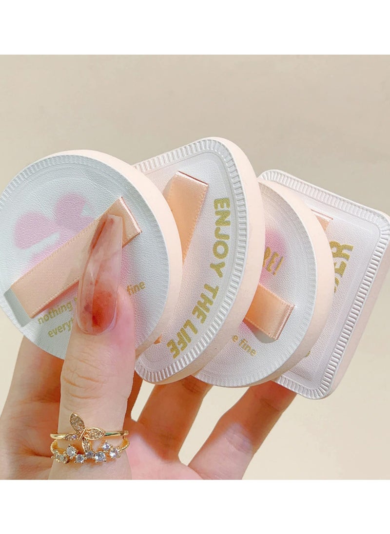 Excefore - Reusable Makeup Pads Set with Short Velvet Flocking Round Puffs, Multicolor Makeup Tools for Foundation, Loose Powder, and Setting - Image 1
