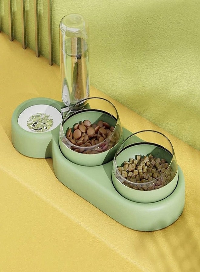 TUPERMAR Food and Water Feeder Bowl ABS Raised Cat Dishes Automatic Water Feeding 2 Food Bowl 1 Water Feeder Set for Cats Puppy and Small Dogs Rotatable Detachable Pet Feeder Bowl (1 PCS) - Image 1