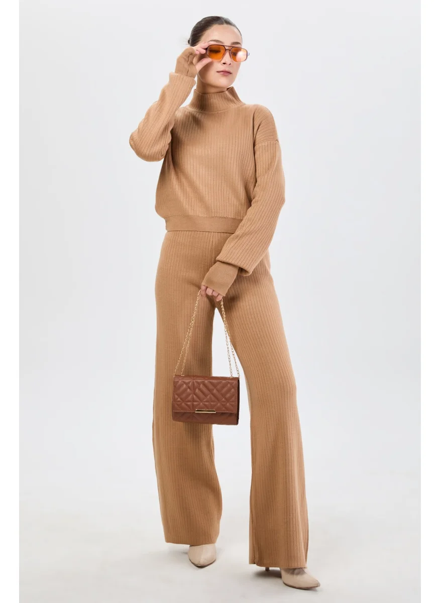 Tofisa 24172-VIZON Thick Ribbed Knitwear Set