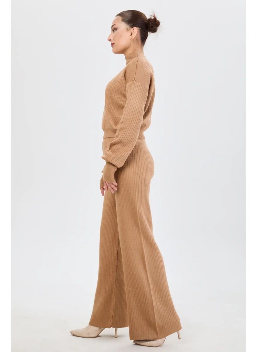 Tofisa 24172-VIZON Thick Ribbed Knitwear Set