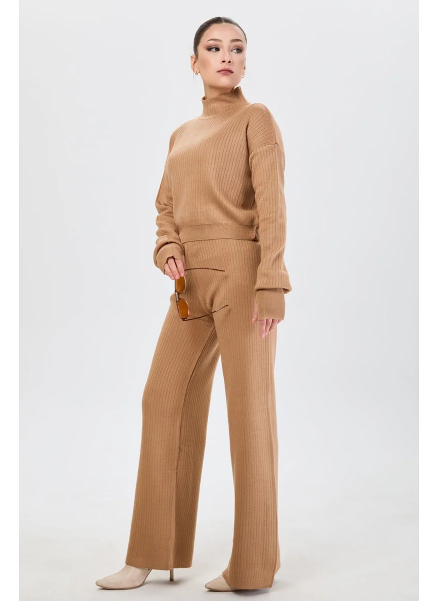 Tofisa 24172-VIZON Thick Ribbed Knitwear Set