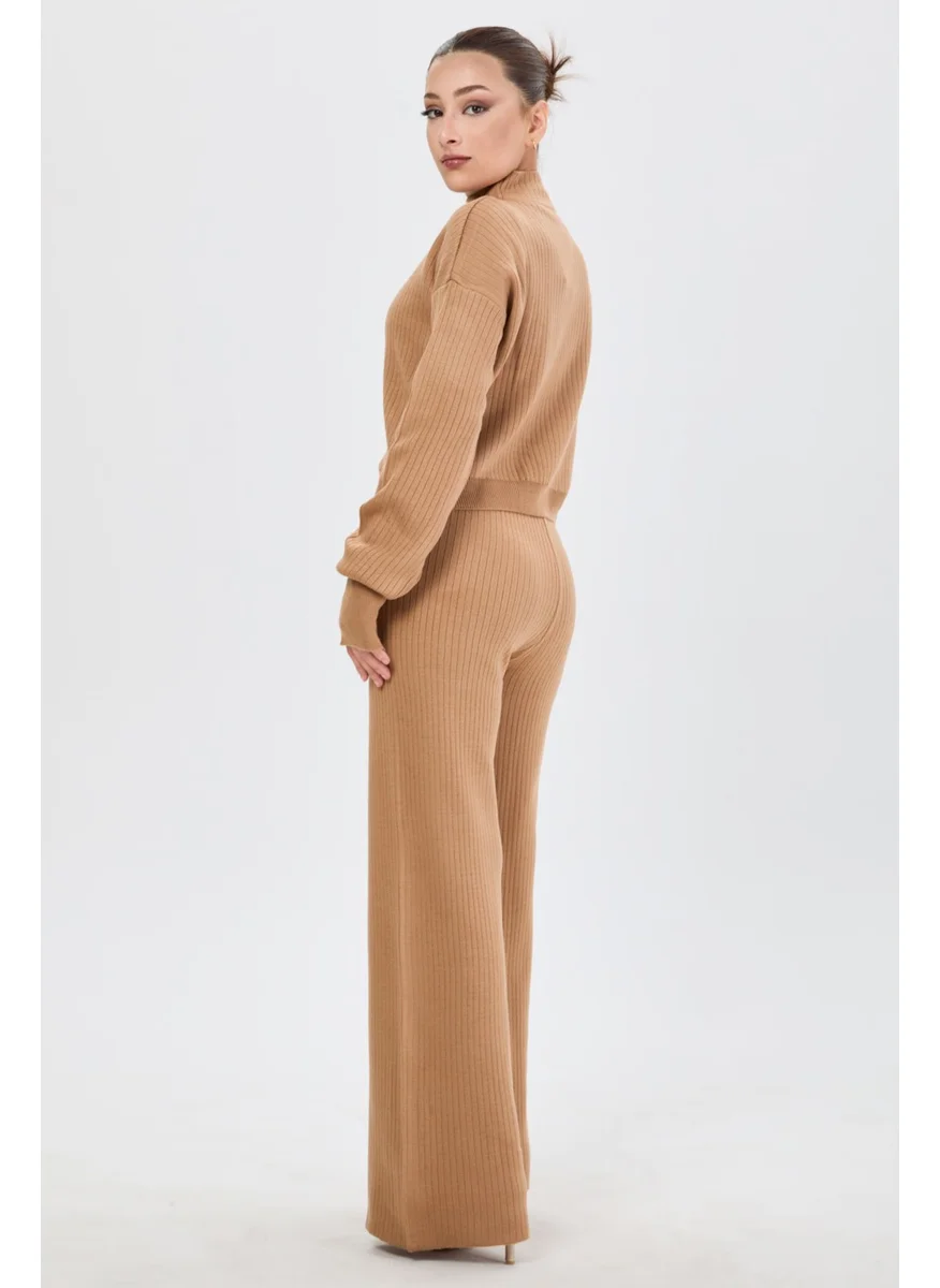 Tofisa 24172-VIZON Thick Ribbed Knitwear Set