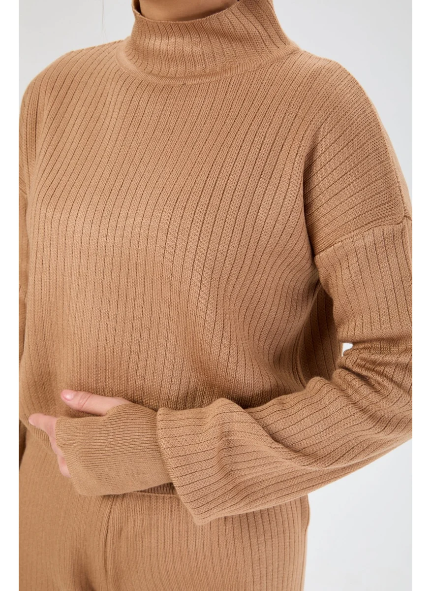 Tofisa 24172-VIZON Thick Ribbed Knitwear Set