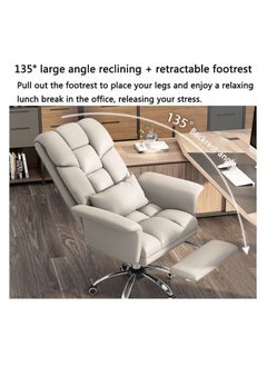 Hihonor Computer Chair for Home，Comfortable and Sedentary Office Chair for Long Periods of Time, Can Lie Down for Boss Sofa Chair, Dormitory Esports Chair, Lazy Person Office Chair  - Image 2