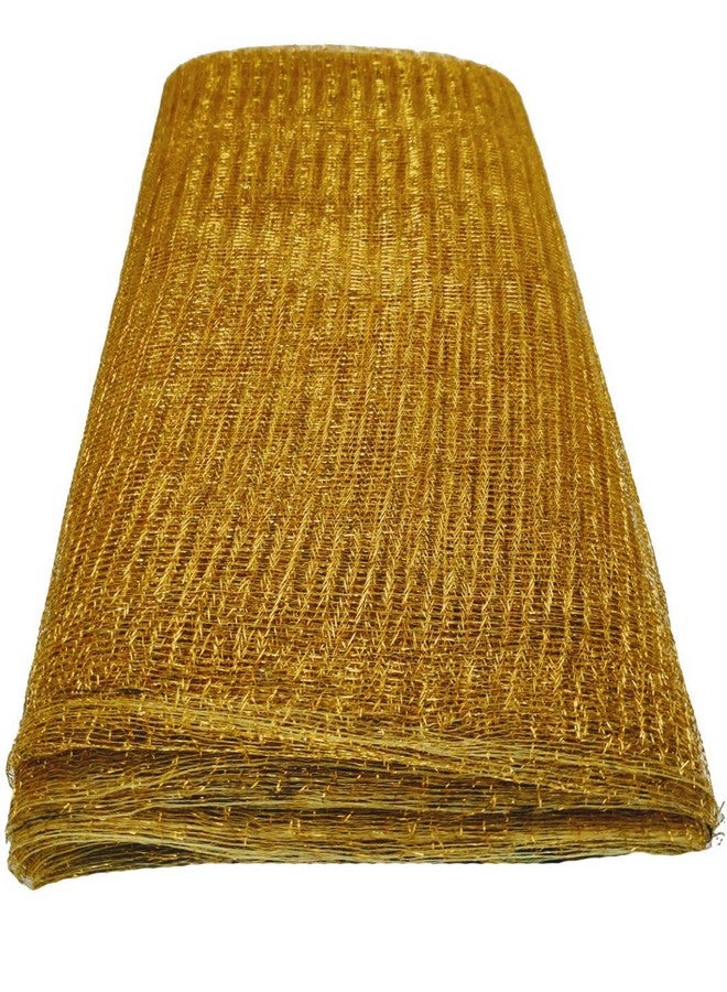 Just Flowers Decoration Mesh Net Fabric for Gift Wrapping, Home Decoration, Trousseau Packaging, Flower Decor, Mandap Decoration, Fruit Basket Packing (5 Mtr x 2 Roll) (Gold Set of 2 Roll) - Image 4