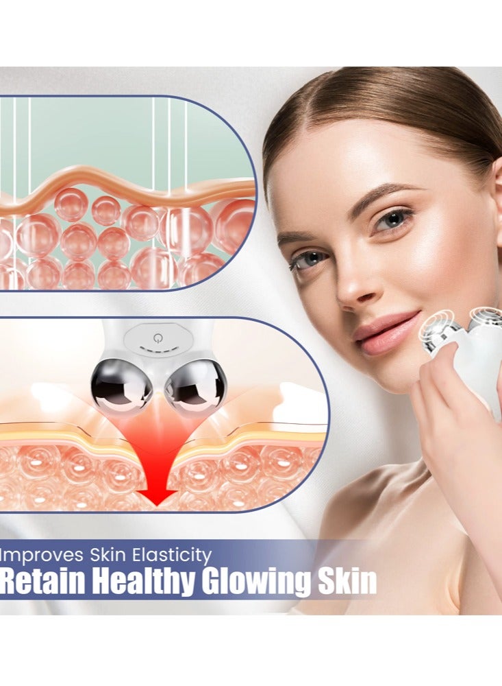 جهاز الوجه Microcurrent الأسطوانة القابلة لإعادة الشحن USB البسيطة مدلك الوجه - Image 5