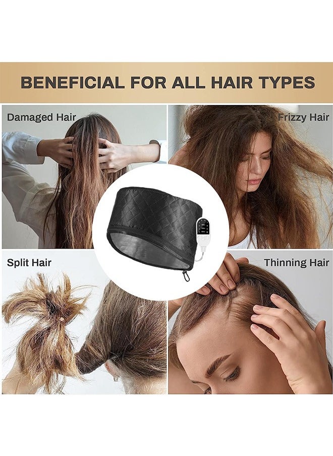 Garlo - Hair Steamer for Natural Hair Home Use Thermal Heat Cap for Deep Conditioning w/10-level Heats Up Quickly 3 Timer Settings Steamer Cap for Black Hair Deep Conditioner Hot Hair Oil Treatment - Image 1