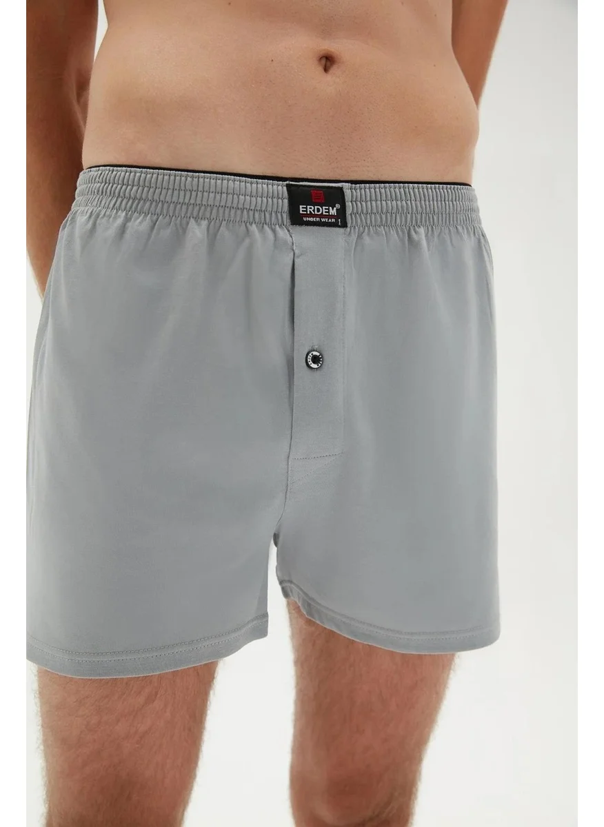 Erdem Men's Combed Cotton Plain Color Boxer 1400 - 6 Pieces