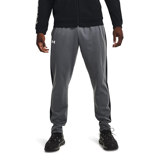 Under Armour Men's Brawler Pants, Pitch Gray (012)/White, Large - Image 1