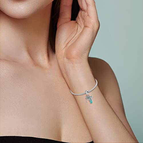 MULA 925 Sterling Silver Charms for Bracelets and Necklaces Airplane Passport Dangle Pendants Beads Butterfly Dragonfly Charms Jewelry Charm for Women - Image 4