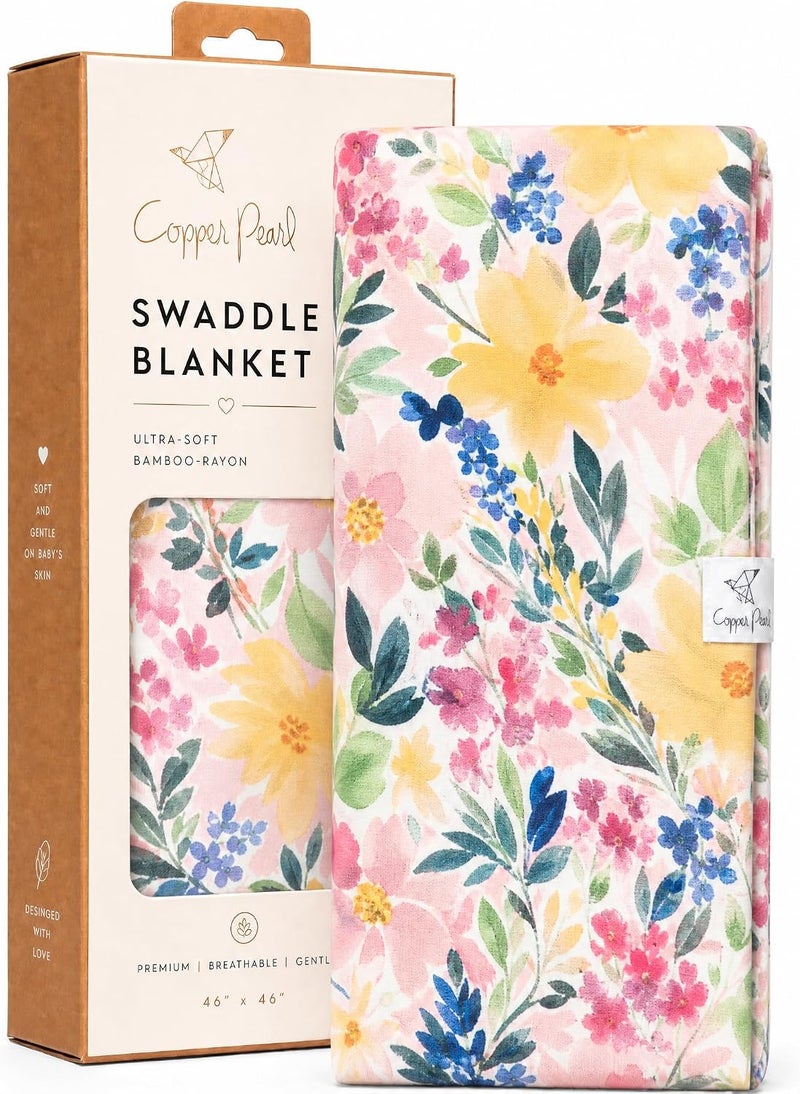 Copper Pearl Large Premium Knit Baby Swaddle Receiving Blanket Lark - Image 1