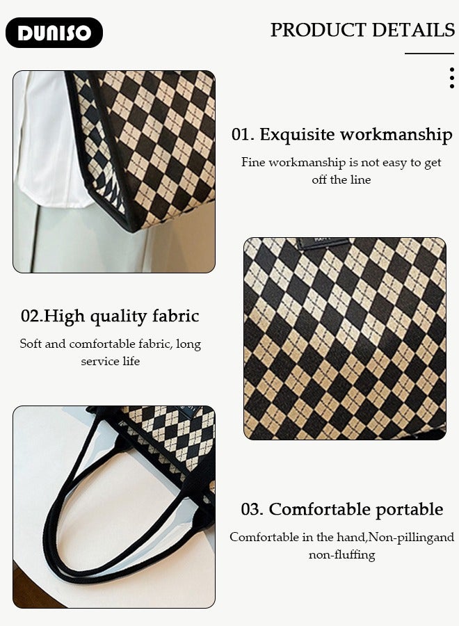 DUNISO Women's Shoulder Tote Bag Handbag for Women Large Capacity Messenger Bag, Fashionable Travel Shoulder Bag for Ladies Girls College Students  - Image 2