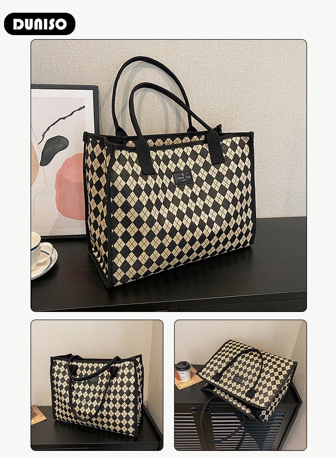 DUNISO Women's Shoulder Tote Bag Handbag for Women Large Capacity Messenger Bag, Fashionable Travel Shoulder Bag for Ladies Girls College Students  - Image 3