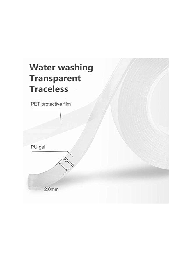 promass 3 Meter Double Sided Adhesive Silicon Tape, Grip Tape, Transparent, Heavy Duty, Heat Resistant, Multi-Functional, Removable, No Trace, Anti-Slip, 3 Meter - Image 3