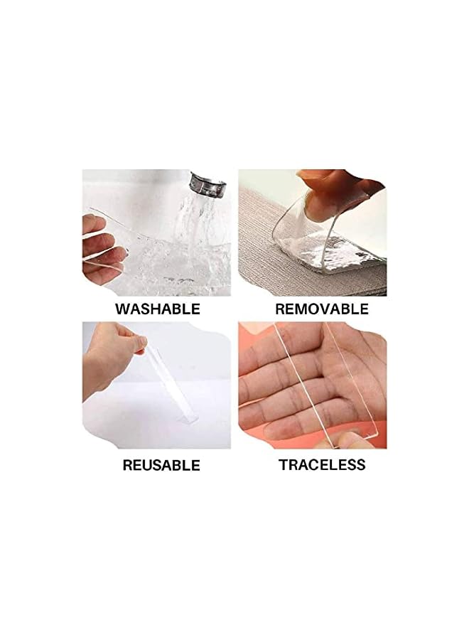 promass 3 Meter Double Sided Adhesive Silicon Tape, Grip Tape, Transparent, Heavy Duty, Heat Resistant, Multi-Functional, Removable, No Trace, Anti-Slip, 3 Meter - Image 5