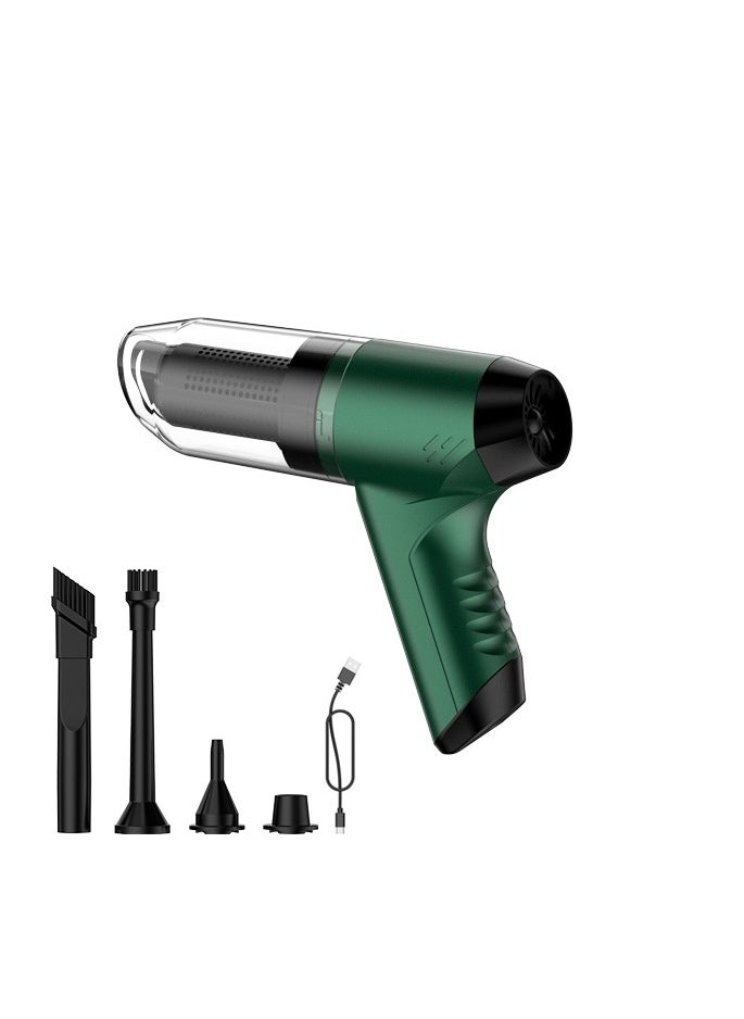 Smart Rahah High-Suction Cordless Car Vacuum | Dual-Mode 12000Pa Powerful Suction | Portable for Car & Home Use | Built-in Blowing Function, Green  - Image 2