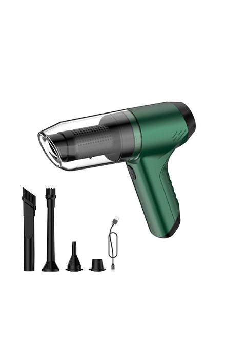 High-Suction Cordless Car Vacuum | Dual-Mode 12000Pa Powerful Suction | Portable for Car & Home Use | Built-in Blowing Function, Green