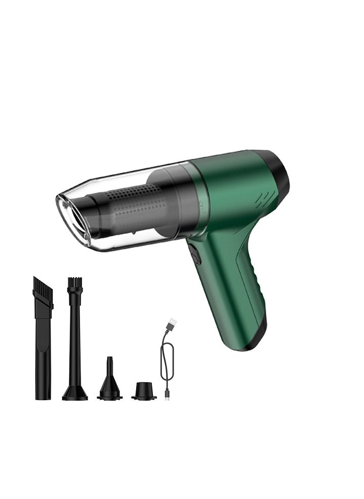 Smart Rahah High-Suction Cordless Car Vacuum | Dual-Mode 12000Pa Powerful Suction | Portable for Car & Home Use | Built-in Blowing Function, Green  - Image 1