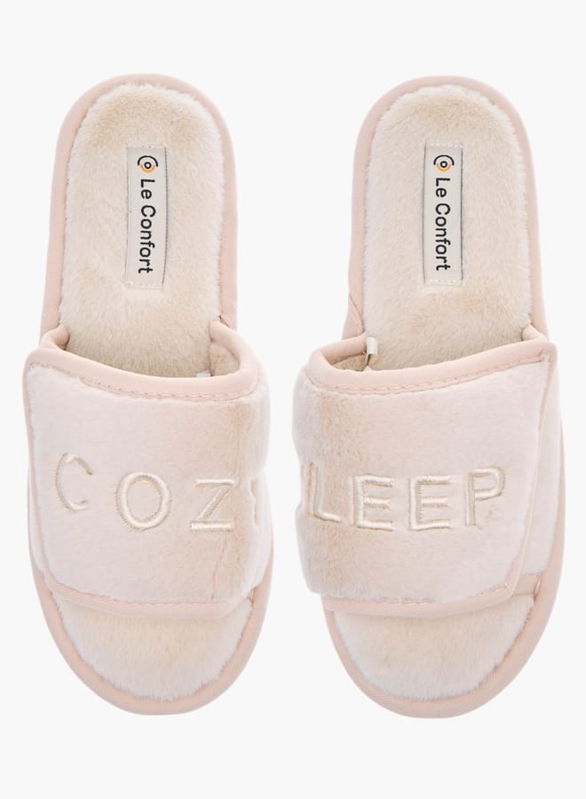 Le Confort Womens Embroidered Slip-On Bedroom Slippers  - Image 2