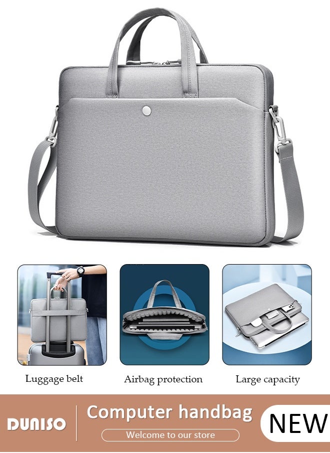 DUNISO 15.6 Inch Laptop Bag with Multi Compartment Lightweight Laptop Hand Bag Crossbody Bag Travel Business Briefcase Water-Resistant Dust-proof Shoulder Messenger Bag for Men and Women Work Office  - Image 1