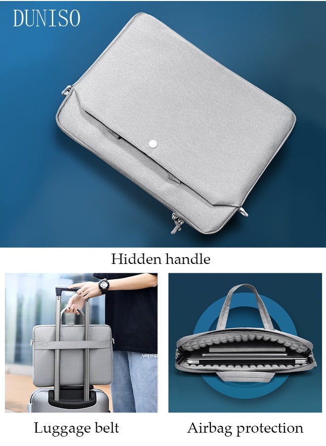 DUNISO 15.6 Inch Laptop Bag with Multi Compartment Lightweight Laptop Hand Bag Crossbody Bag Travel Business Briefcase Water-Resistant Dust-proof Shoulder Messenger Bag for Men and Women Work Office  - Image 5