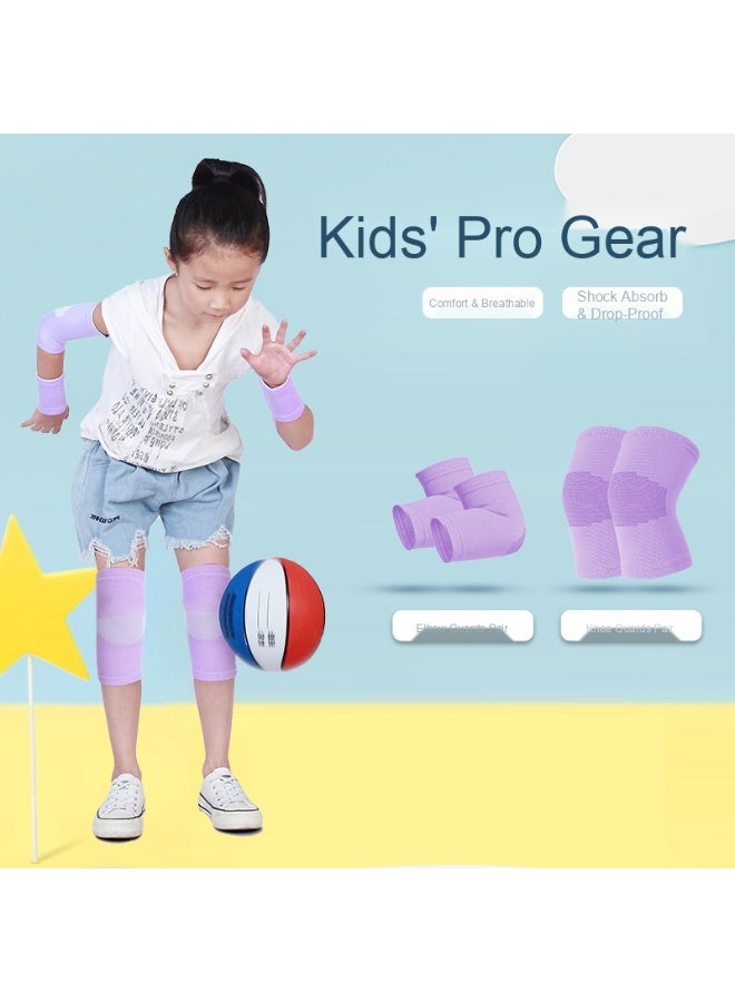 Children's Summer Sports Protective Gear Set - Essential Lightweight Knee and Elbow Pads for Fall Protection