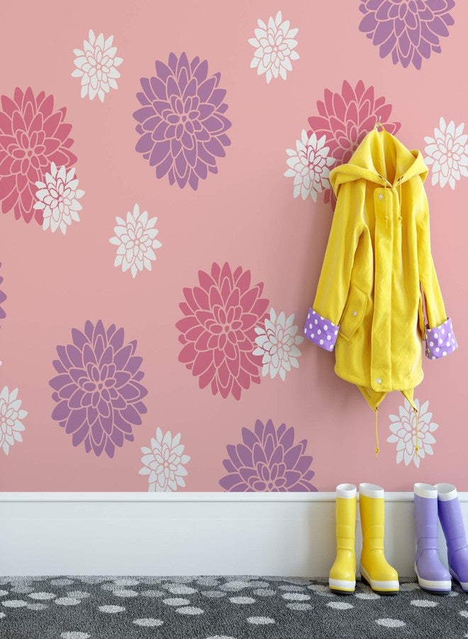 Stencil Revolution Dahlia Floral Pattern Wall Stencil - Large Format 36"x24" - DIY Wallpaper Alternative - Image 4