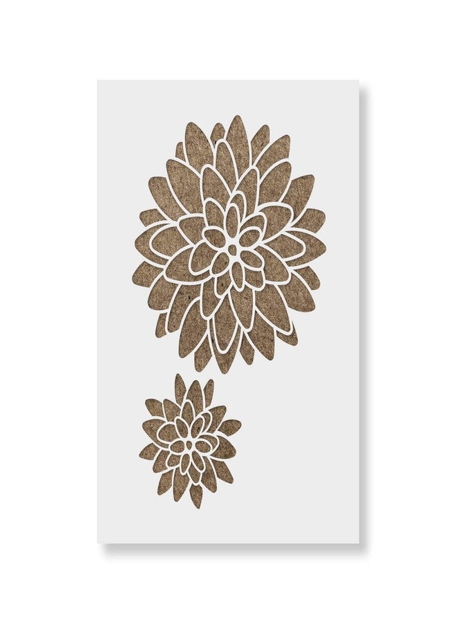 Stencil Revolution Dahlia Floral Pattern Wall Stencil - Large Format 36"x24" - DIY Wallpaper Alternative - Image 1