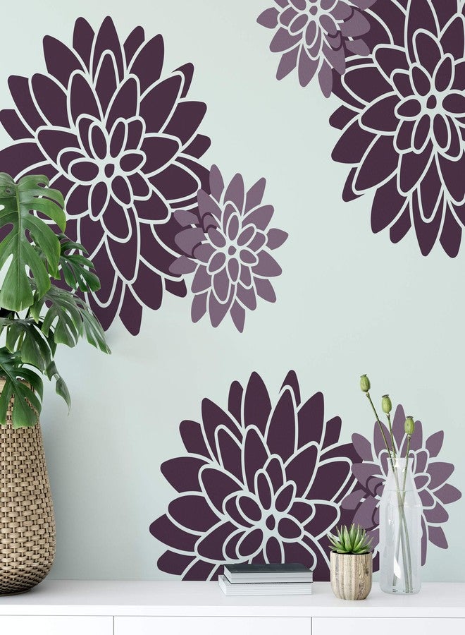 Stencil Revolution Dahlia Floral Pattern Wall Stencil - Large Format 36"x24" - DIY Wallpaper Alternative - Image 2