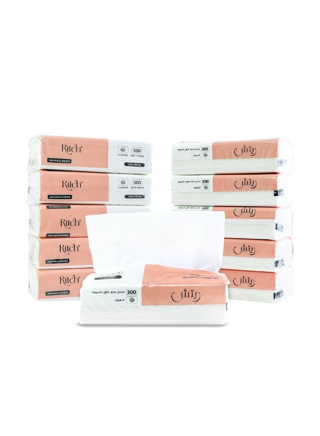 RITCH 10 packs of Ritch Tissues 300 - Image 1