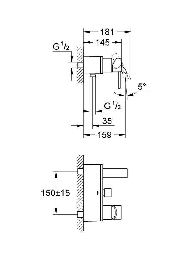 Grohe Bath And Shower Mixer Single-lever 32826 - Image 2