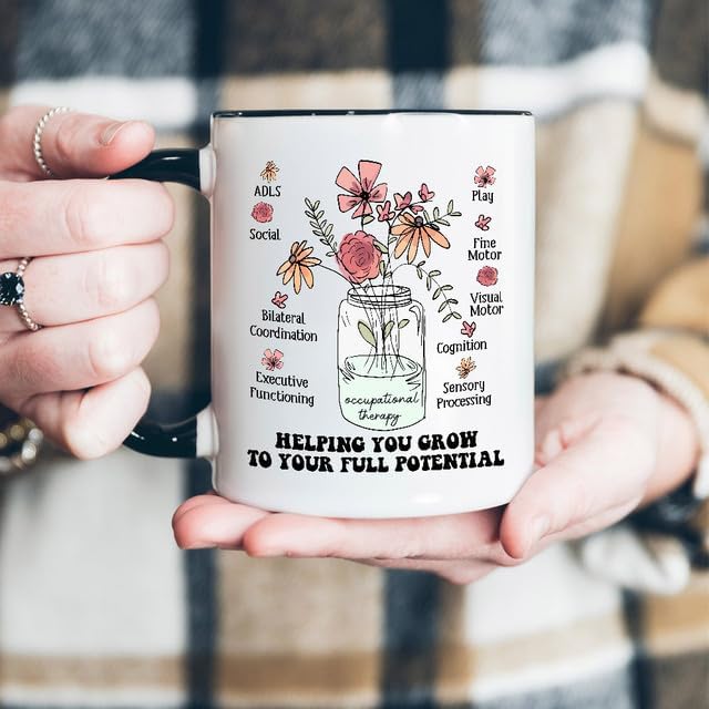MEDROC Occupational Therapy Gifts Mug  Ceramic 11oz with Coaster Occupational Therapist Appreciation Gifts For Women COTA OT Therapist Assistant Coffee Cup For Office Work Accessories - Image 4