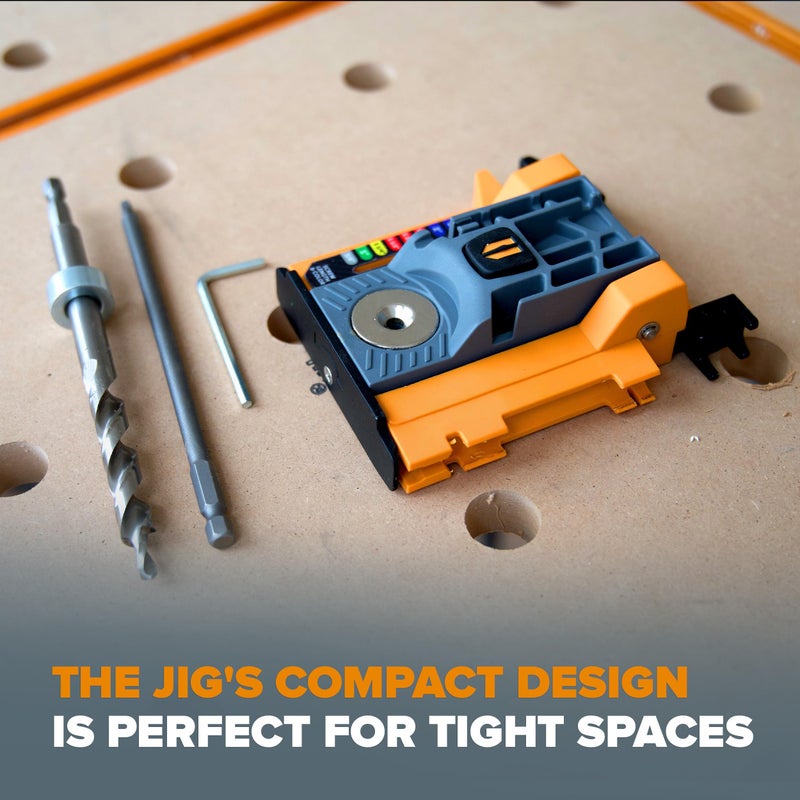 BORA Automatic Mini Pocket Hole Jig Kit with 3 Inch Face Clamp and 350 pc Screw Set for Woodworking Compact All-in-One Self Adjusting Woodworking Joinery Tool for Strong Joints Complete Set BR-A170402 - Image 4