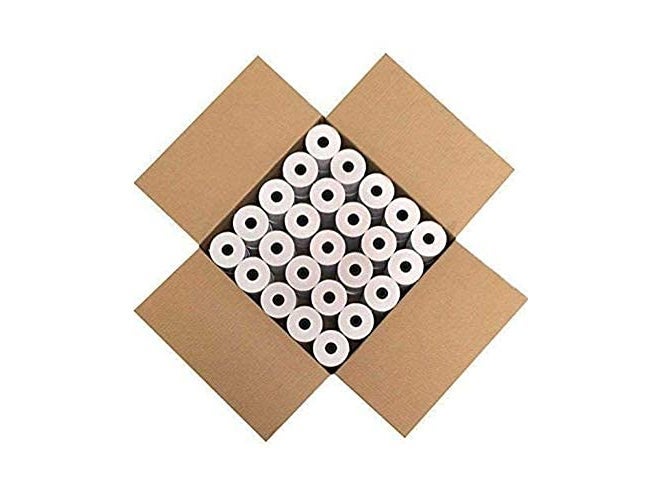 POS Paper Supplier [100 rolls] 57mm thermal paper roll x 15 mtr (57mm Width x 15 mtr Length) Better Quality Paper Roll With 55 GSM Thickness - Image 1